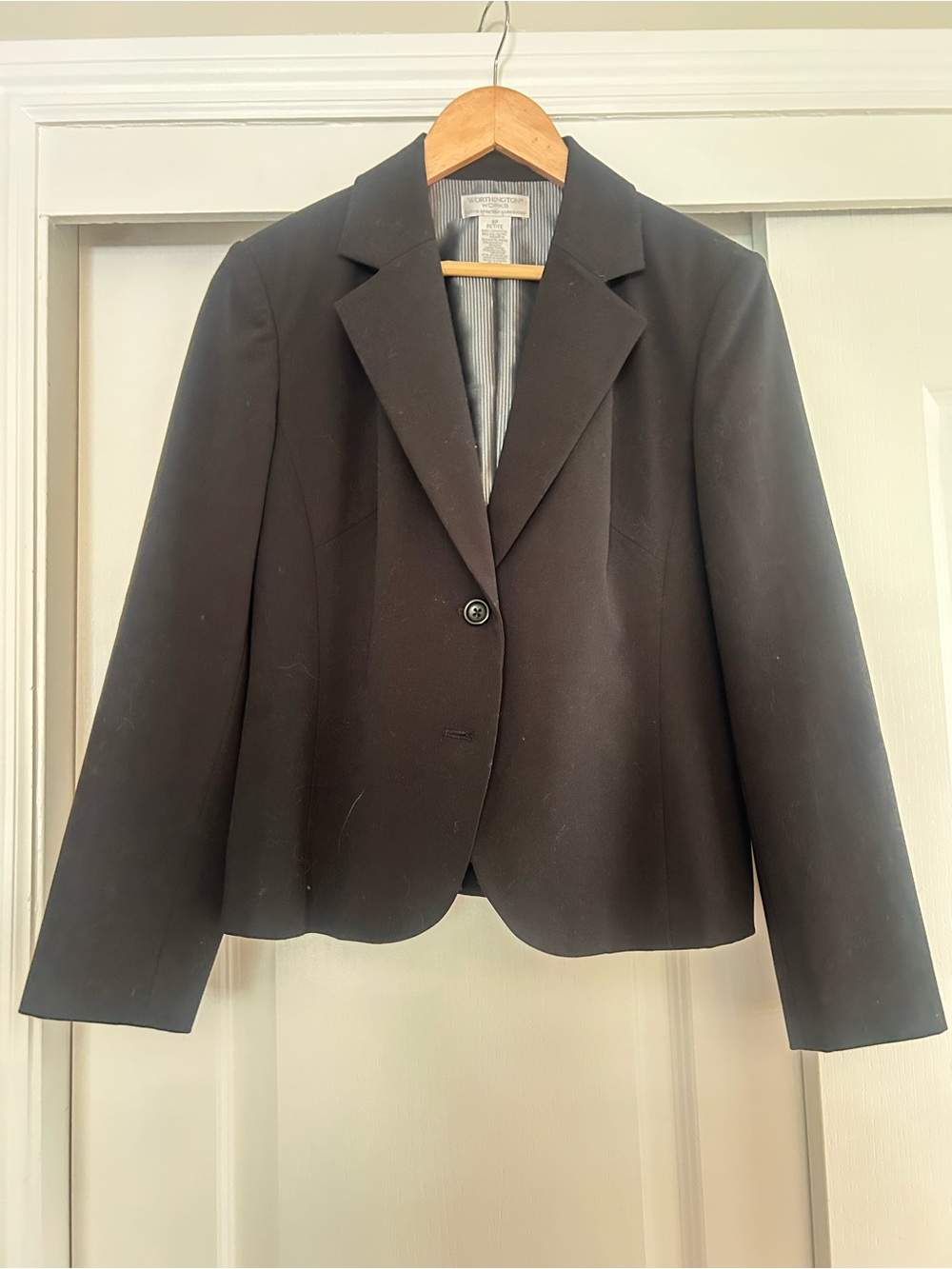 Worthington Black Single-Button Women's Blazer